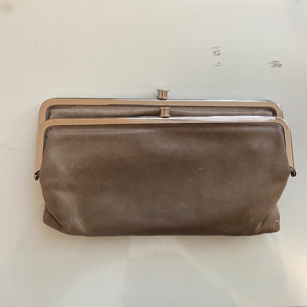 Hobo Lauren Grey Clutch Wallet